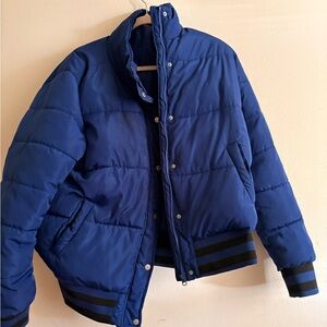 Fashion Nova Men's Navy Puffer Jacket